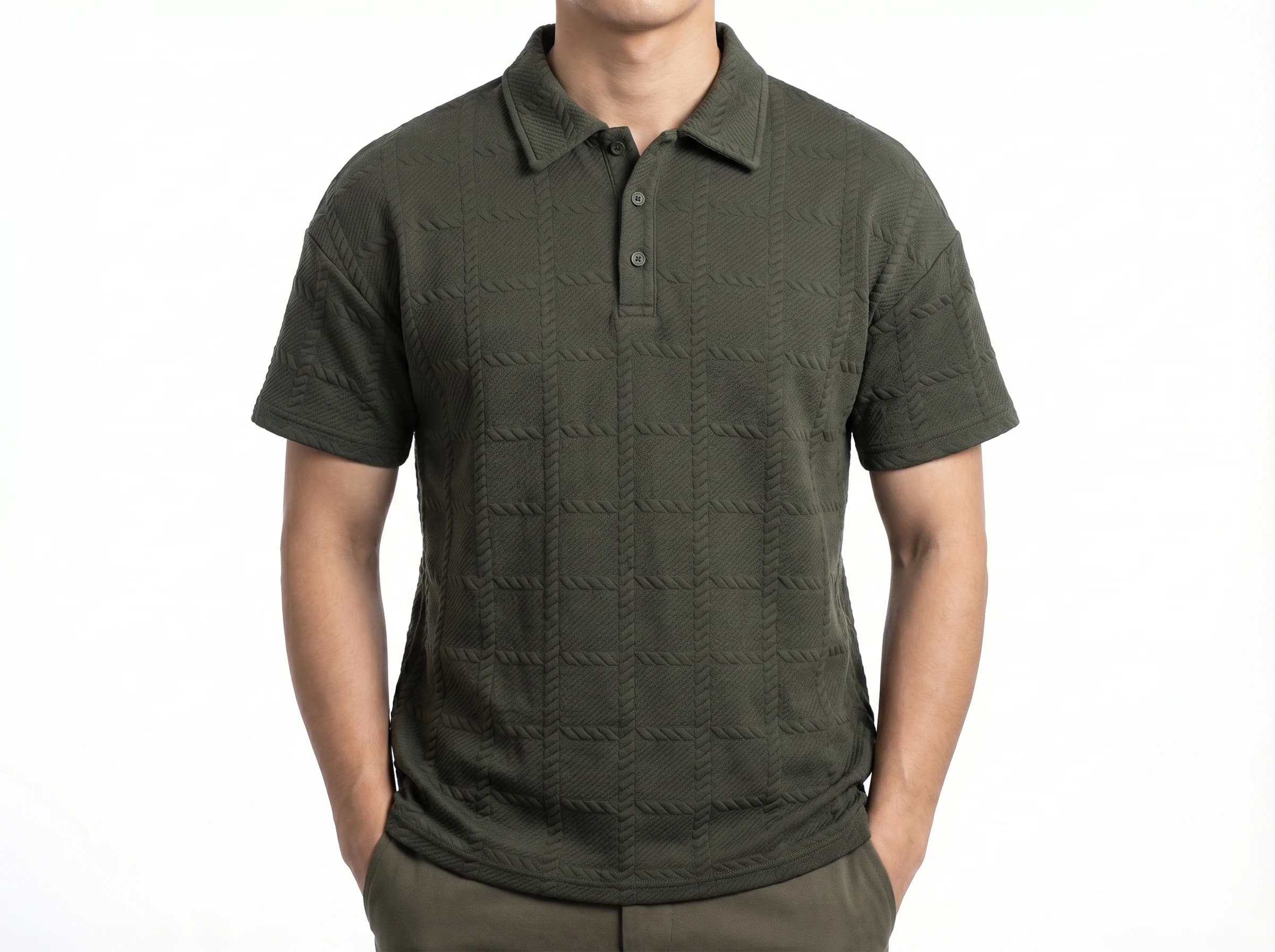 Polo Texturizado Gris galeria 2