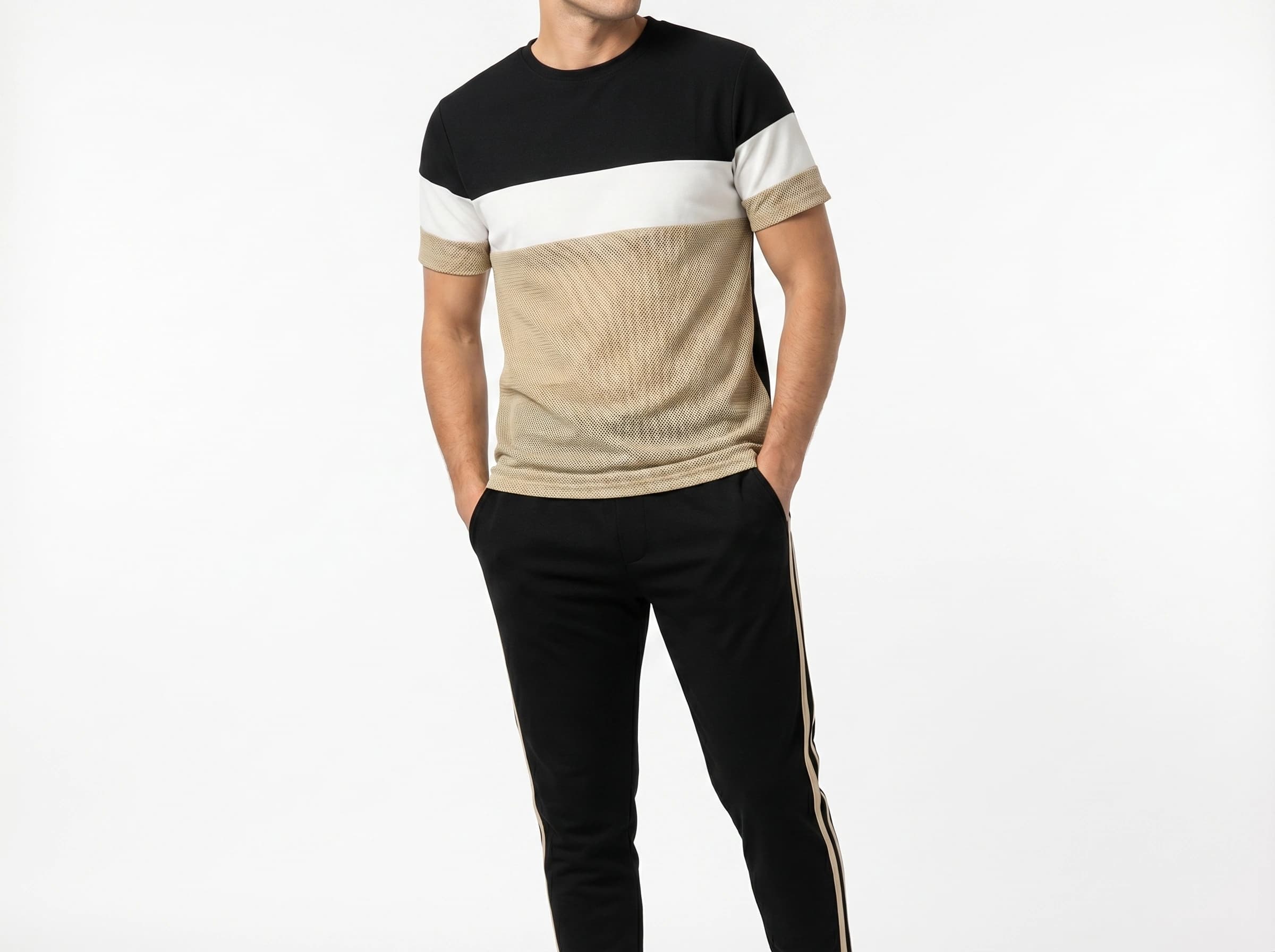 Conjunto Camiseta Tricolor y Pantalon Negro galeria 2